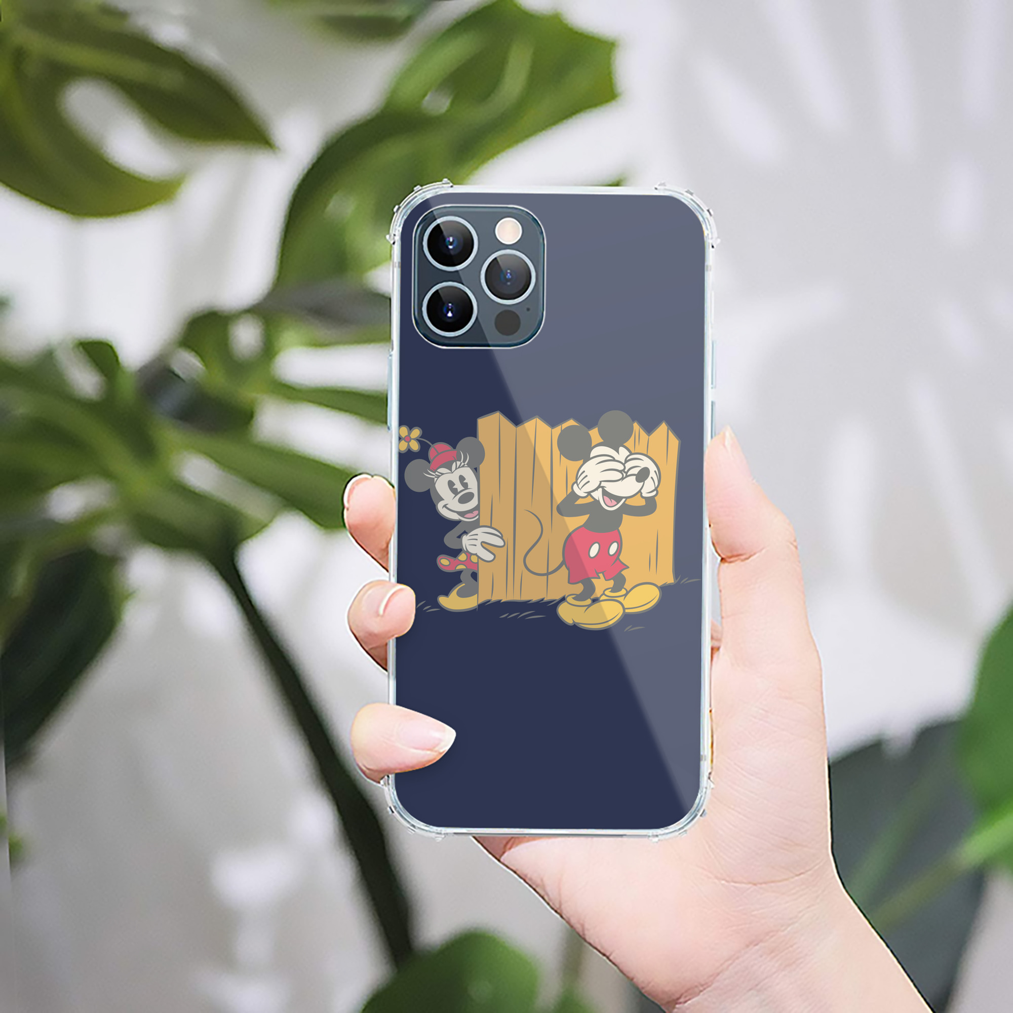 （画像用） ミッキーマウス Mickey Mouse 【iPhone 12シリーズ対応】透明スマホケース（クリアソフトケース）